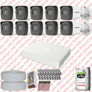 Hikvision 10 Kamera Fullhd Güvenlik Kamerası Seti 1tb Hdd